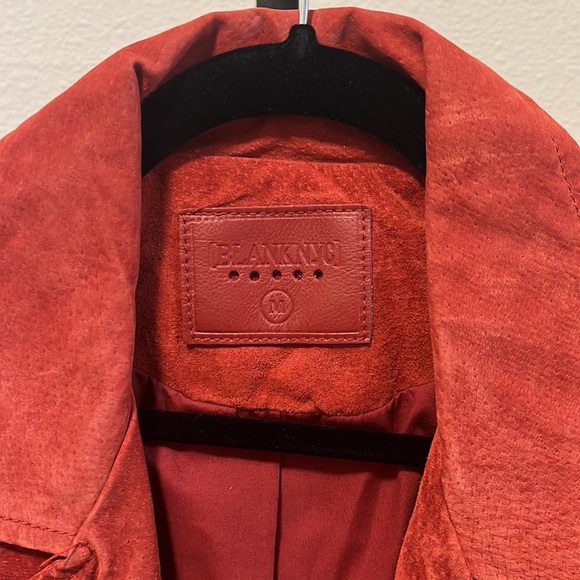 Blank NYC red suede moto jacket, size medium - Picture 3 of 7
